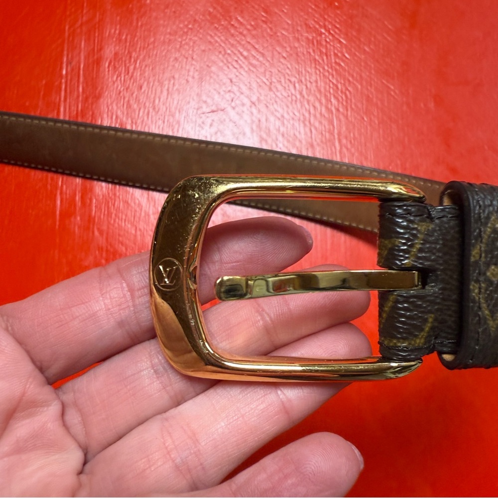 LOUIS VUITTON CURVED BELT SIZE 90 dust bag and box added extra hole - Picture 5 of 12